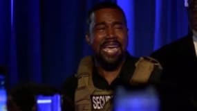 Kanye West, lors de son premier meeting pour lancer sa campagne en vue de la présidentielle américaine, le 19 juillet en Caroline du Sud. 