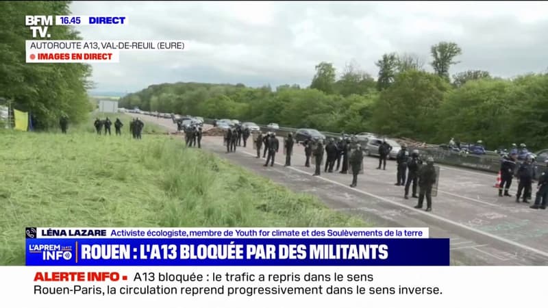 Blocage de l'autoroute A13 près de Rouen: 