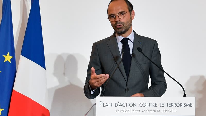 Edouard Philippe à la DGSI, le 13 juillet 2018. 