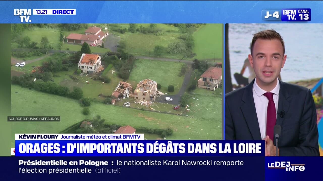 Orages: d'importants dégâts constatés dans la loire