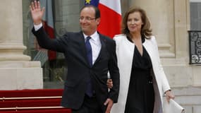 François Hollande et Valérie TRierweiler à l'Elysée, le jour de l'investiture du président