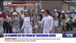 Flamme olympique dans le Pas-de-Calais: le relais traverse Liévin