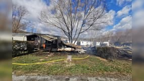 L'incendie s'est déclaré dans la matinée au camping des Prés du Verdon, à Quinson.