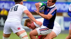 Le demi de mêlée français Anthony Meric contre l'Angleterre