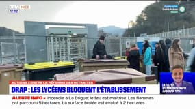 Drap: le lycée René Goscinny bloqué par des lycéens contre la réforme des retraites
