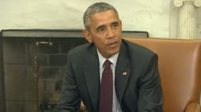 Barack Obama, félicitant les soldats qui ont arrêté le terroriste présumé du Thalys.
