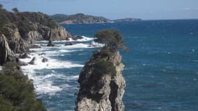 Les côtes de la presqu'île de Giens, ici photographiés en 2012, près desquels le gendarme a disparu.