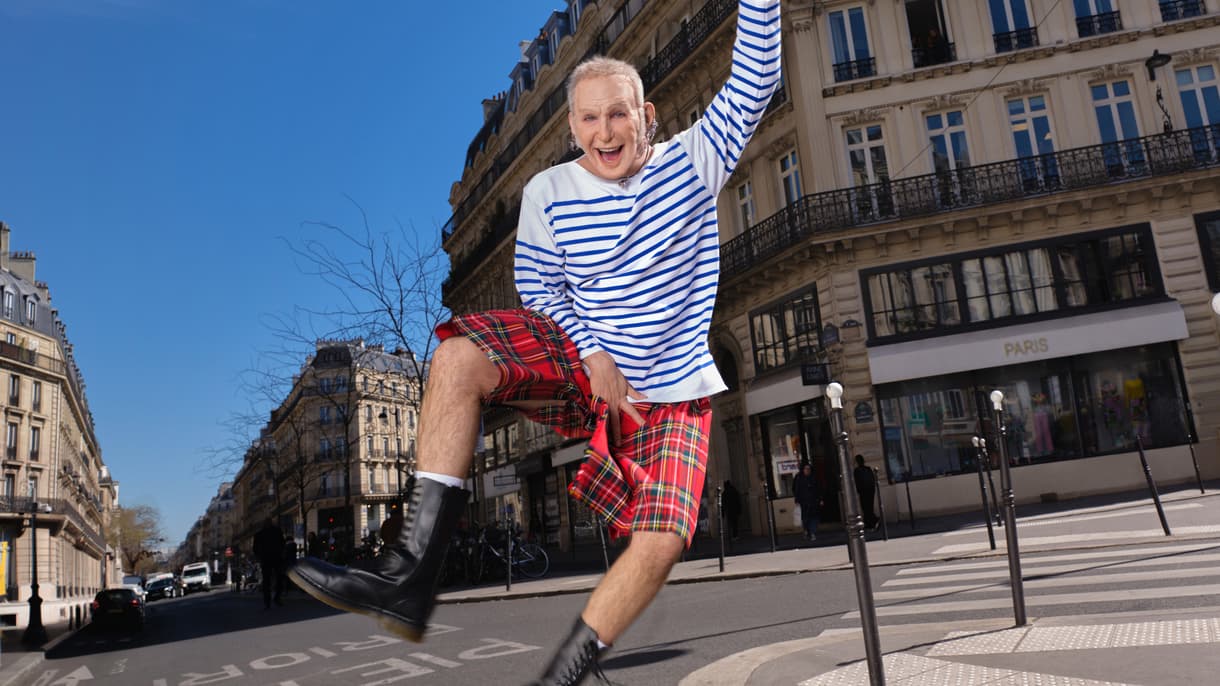 La campagne de communication de Jean Paul Gaultier avec Alexis Stone pour la collection Dress Like Jean Paul.