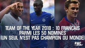 Team Of The Year 2018 : 10 Français parmi les 50 nominés (un seul n'est pas champion du monde)