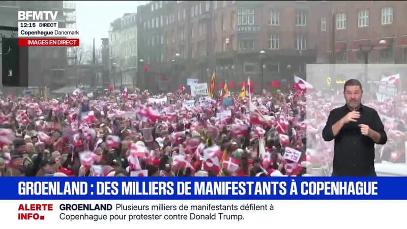 Groenland: plusieurs milliers de manifestants à Copenhague contre les ambitions territoriales de Donald Trump