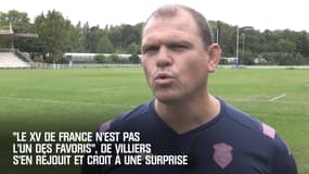 "Le XV de France n'est pas l'un des favoris", De Villiers s'en réjouit et croit à une surprise