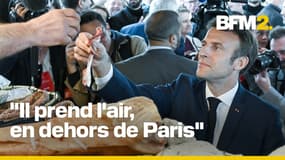 Visite surprise d'Emmanuel Macron: le propriétaire de la boucherie d'Augy témoigne sur BFM2