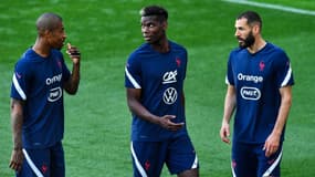 Kimpembe, Pogba et Benzema, à Budapest le 20 juin 2021