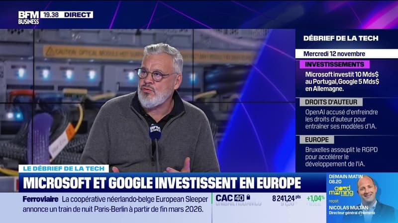 Microsoft et Google investissent en Europe - 12/11