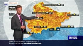 Météo Côte d'Azur: quelques averses à prévoir dans les terres ce mardi après-midi, jusqu'à 28°C à Menton