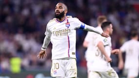Alexandre Lacazette capitaine et buteur de l'OL, 14 avril 2024