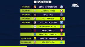 Ligue 1 : Le programme de la 30e journée et les classements