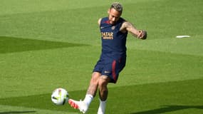 Neymar à l'entraînement du PSG en juillet 2023