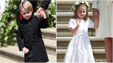 George et Charlotte au mariage du prince Harry et Meghan Markle