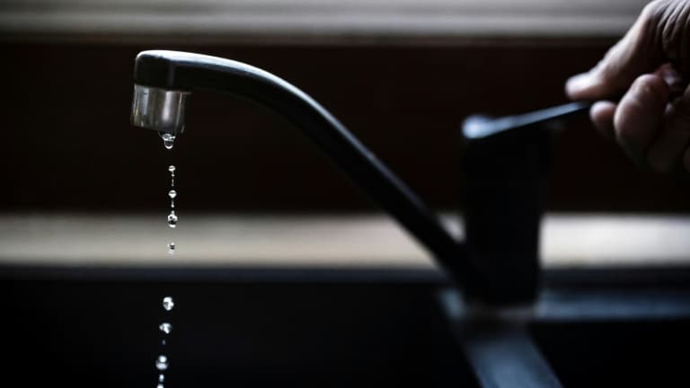 Un robinet d'eau dans une maison (Illustration)