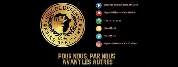 Le logo de la "Ligue de défense noire africaine"
