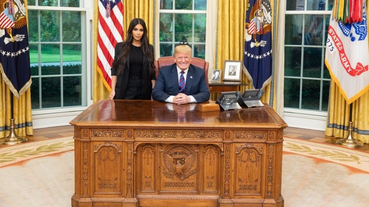 Kim Kardashian et Donald Trump le 30 mai Kim Kardashian et Donald Trump le 30 mai