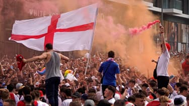 L'extérieur de Wembley avant Angleterre-Italie le 11 juillet