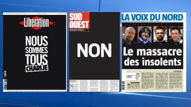 La presse rend un hommage unanime à Charlie Hebdo, jeudi 8 janvier 2015.