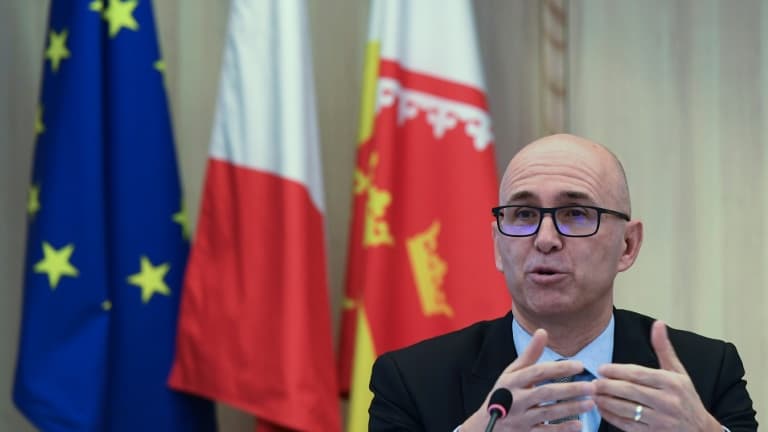 Le président de la Collectivité européenne d'Alsace Frédéric Bierry le 2 janvier 2021 à Colmar