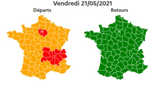 La journée est classée orange au niveau national et rouge en Ile-de-France et Auvergne-Rhône-Alpes. La journée est classée orange au niveau national et rouge en Ile-de-France et Auvergne-Rhône-Alpes.