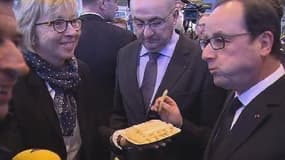 Hollande se régale au Salon de l'agriculture