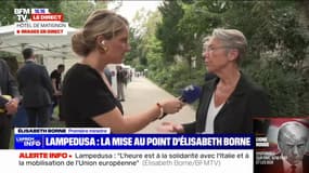 Migrants à Lampedusa: "L'heure est à la solidarité avec l'Italie et à la mobilisation de l'Union européenne", affirme Élisabeth Borne