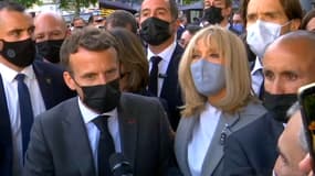 Emmanuel et Brigitte Macron à Valence (Drôme) ce mardi soir