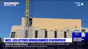 Nice: la destruction du palais des congrès a démarré, les lettres d'Acropolis déboulonnées