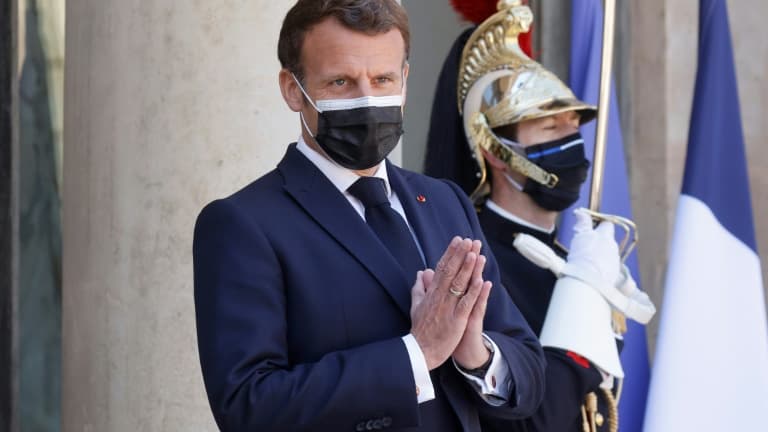 Le président Emmanuel Macron, le 27 avril 2021 à Paris