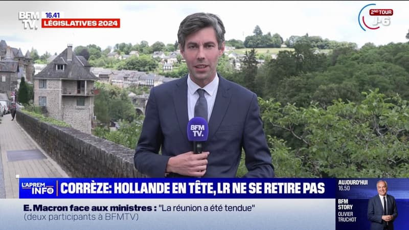 Regarder la vidéo Législatives: en Corrèze, le candidat LR ne se désiste pas face à François Hollande pour le second tour