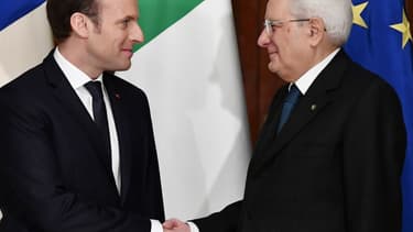Emmanuel Macron et Sergio Mattarella.