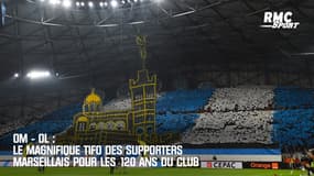 OM – OL : Le magnifique tifo des supporters marseillais pour les 120 ans du club