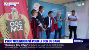 Les jeunes de l'OGC Nice mobilisés pour le don du sang