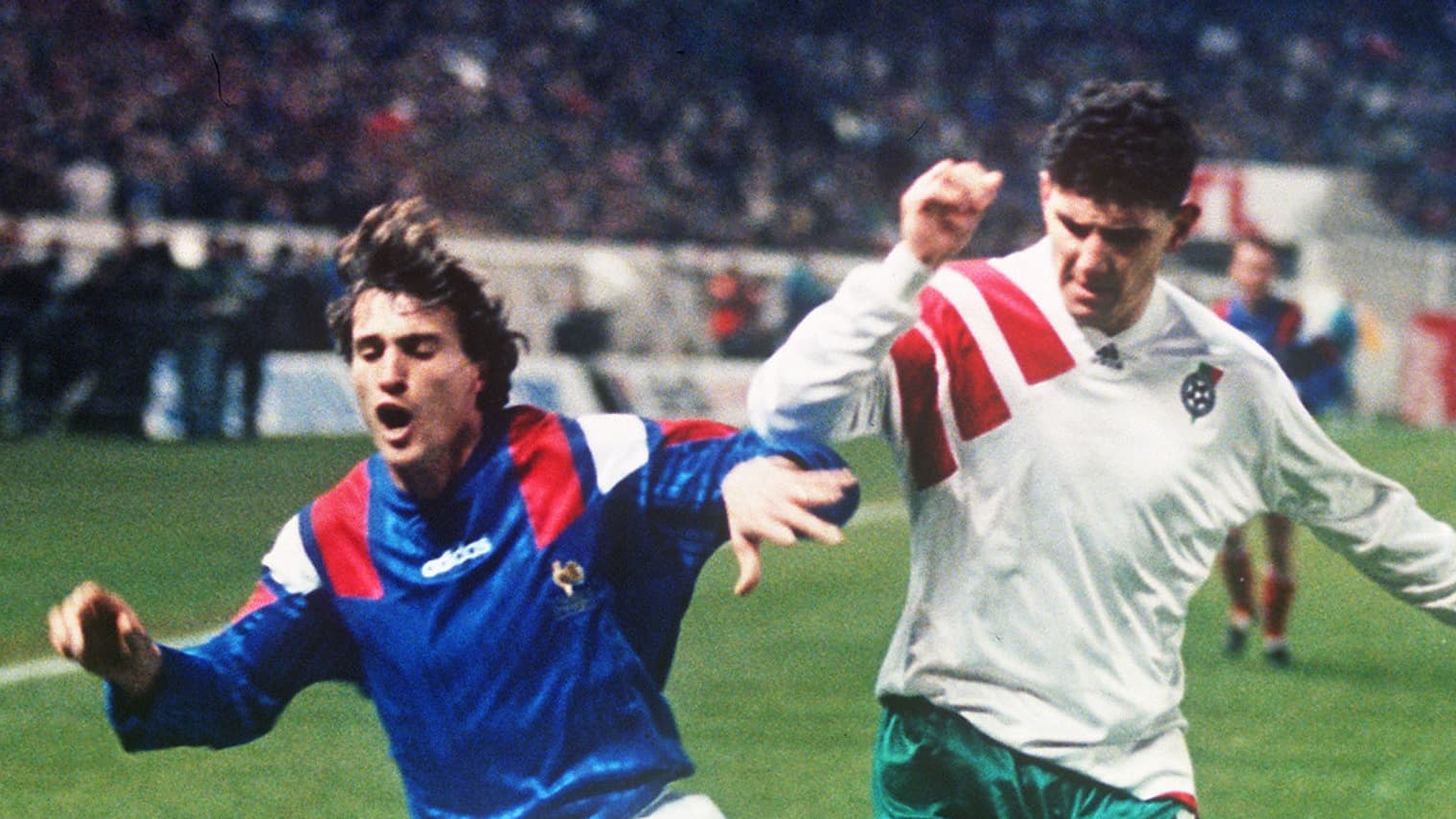 David Ginola lors de France-Bulgarie 1993 David Ginola lors de France-Bulgarie 1993