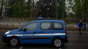 Un camion de gendarmerie à Dammartin-en-Goële, en Seine-et-Marne, le 22 avril 2023