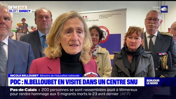 Pas-de-Calais: Nicole Belloubet en visite dans un centre SNU