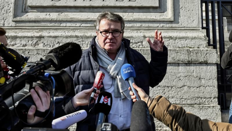 L'agriculteur Paul François, à la sortie de son procès en appel contre la firme Monsanto, à Lyon, le 6 février 2019.