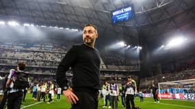 Roberto De Zerbi lors du match OM-Rennes (4-2, L1), le 17 mai 2025