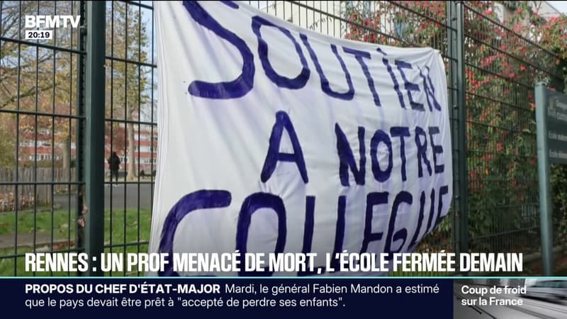 "Faire en sorte que ça ne se reproduise pas": un professeur menacé de mort à Rennes, l'école sera fermée demain