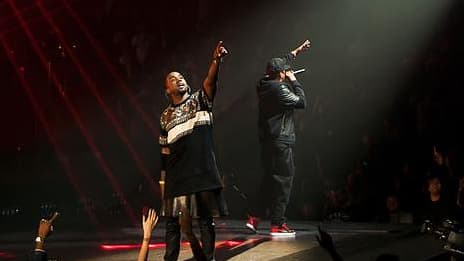 Jay-Z et Kanye West lors d'un concert