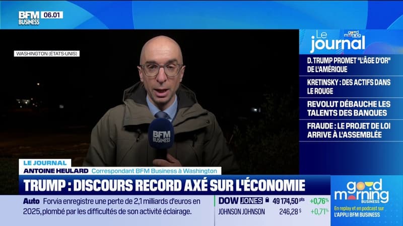 Donald Trump : son discours sur l'état de l'Union était axé sur l'économie