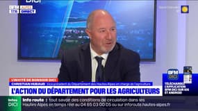 Christian Hubaud, vice-président des Hautes-Alpes, en charge de l'agriculture, explique que les agriculteurs seront aidés après les inondations