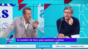 Le nombre de faux pass sanitaire explose : Ça chauffe en plateau entre Pierre Rondeau et Rene Chiche. 