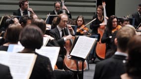 Des musciens de l'Orchestre Lamoureux en février 2013